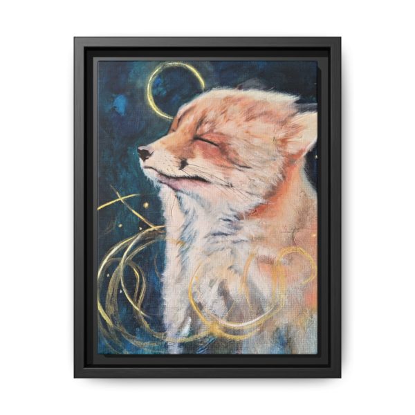 the nights's embrace print, matte canvas, framed (multi color)