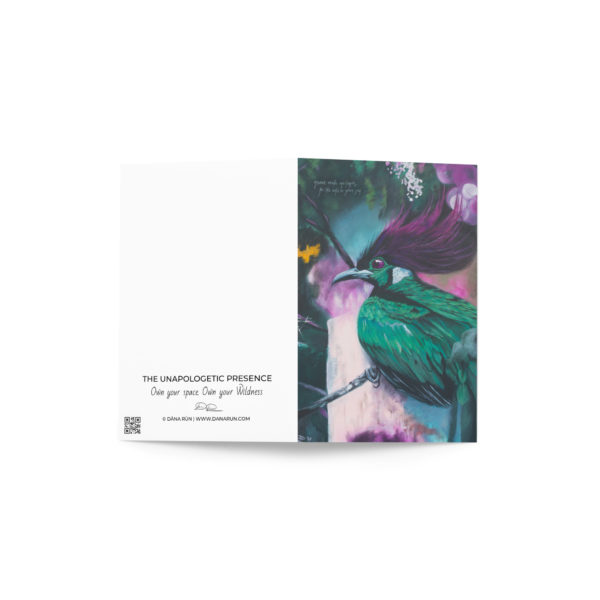 the unapologetic presence greeting card blank
